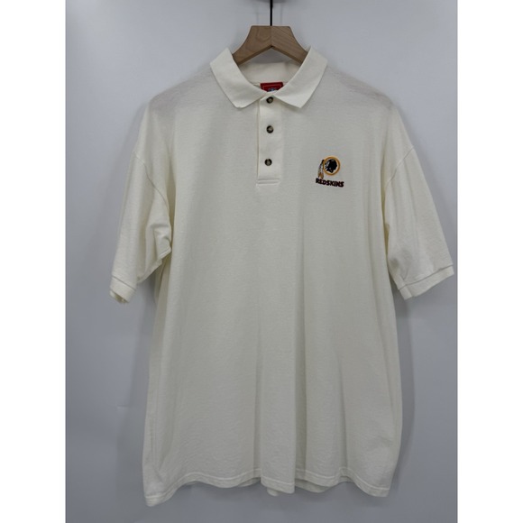 Vintage Washington Redskins Polo Shirt Mens Large NFL Football Cotton Knit - Picture 1 of 8